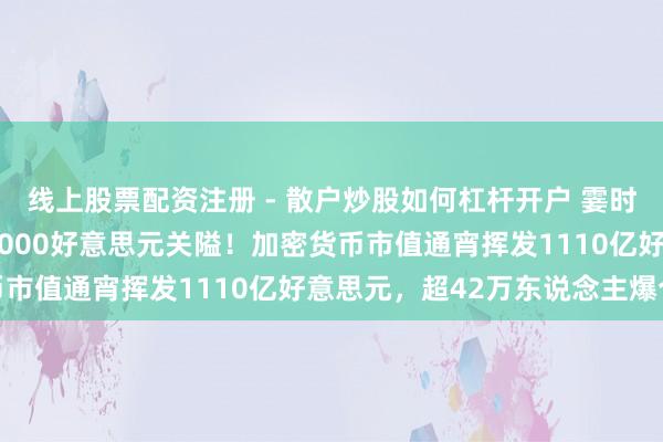 线上股票配资注册 - 散户炒股如何杠杆开户 霎时大跌！比特币，跌破79000好意思元关隘！加密货币市值通宵挥发1110亿好意思元，超42万东说念主爆仓